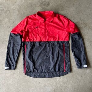 Nike Sportswear Red/Black Like-New Windbreaker Athletic Jacket Size Medium Mens